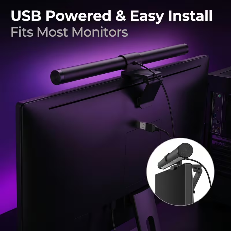 Desk Setup Light - LED Monitor Light Bar With Remote