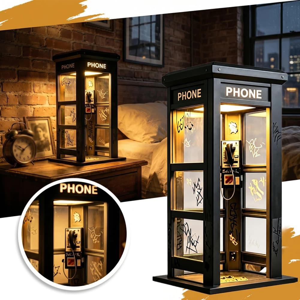 Desk Setup Light - Retro Graffiti Phone Booth Table Lamp