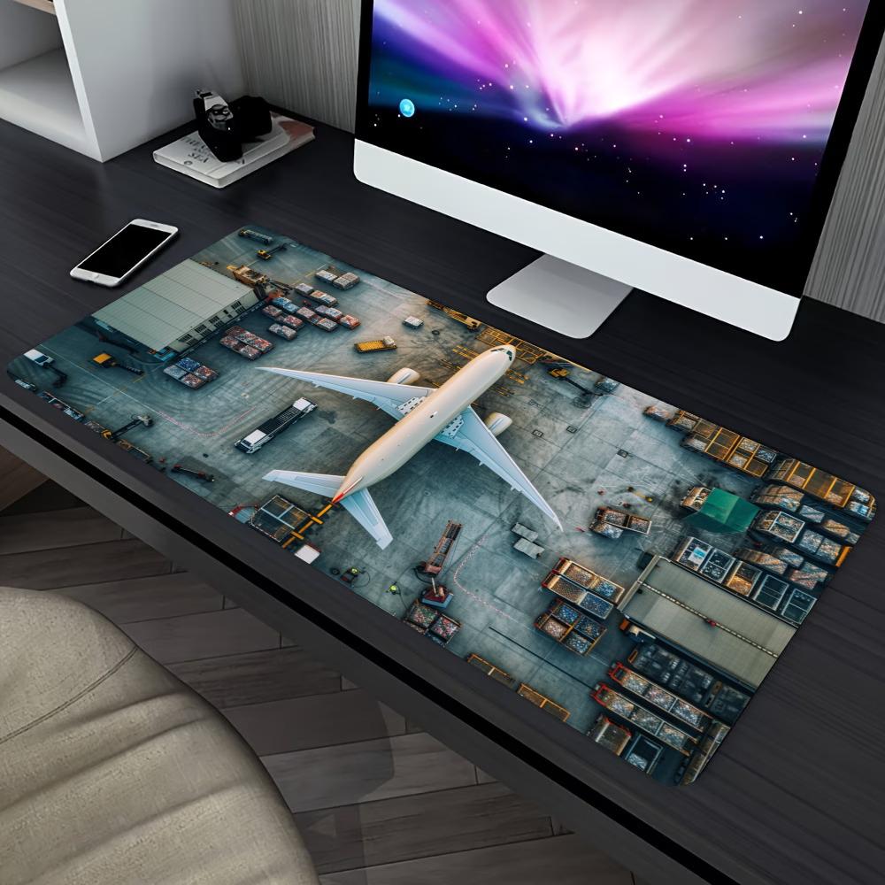 Desk View Setup - Airplane Aerial View Extended Gaming Mouse
