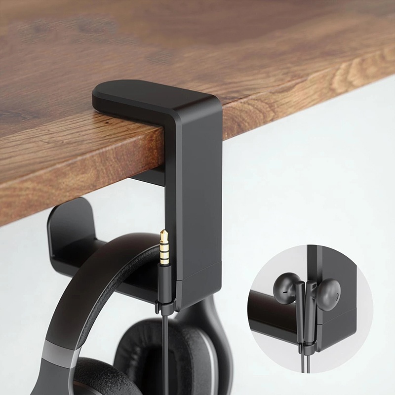 Desk Setup Gaming - Universal Desktop 360° Rotating Headphone Stand
