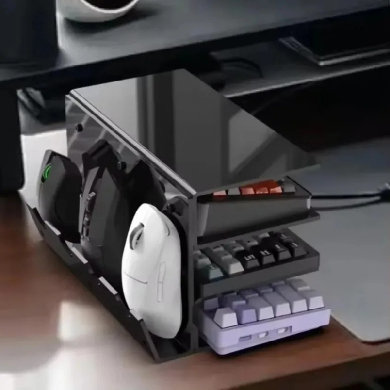 Desk Setup Gaming - Keyboard Display Stand 3 Tier Acrylic