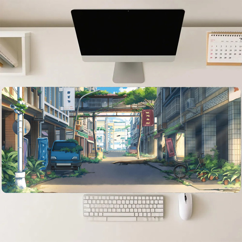 Desk View Setup - Large Gaming Mouse Pad Non-Slip Street