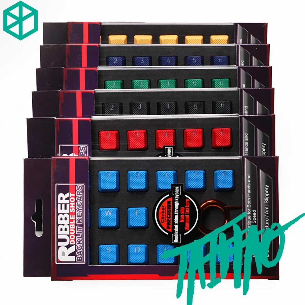 Desk Setup Light - taihao Rubber Gaming Keycap Set Rubberized