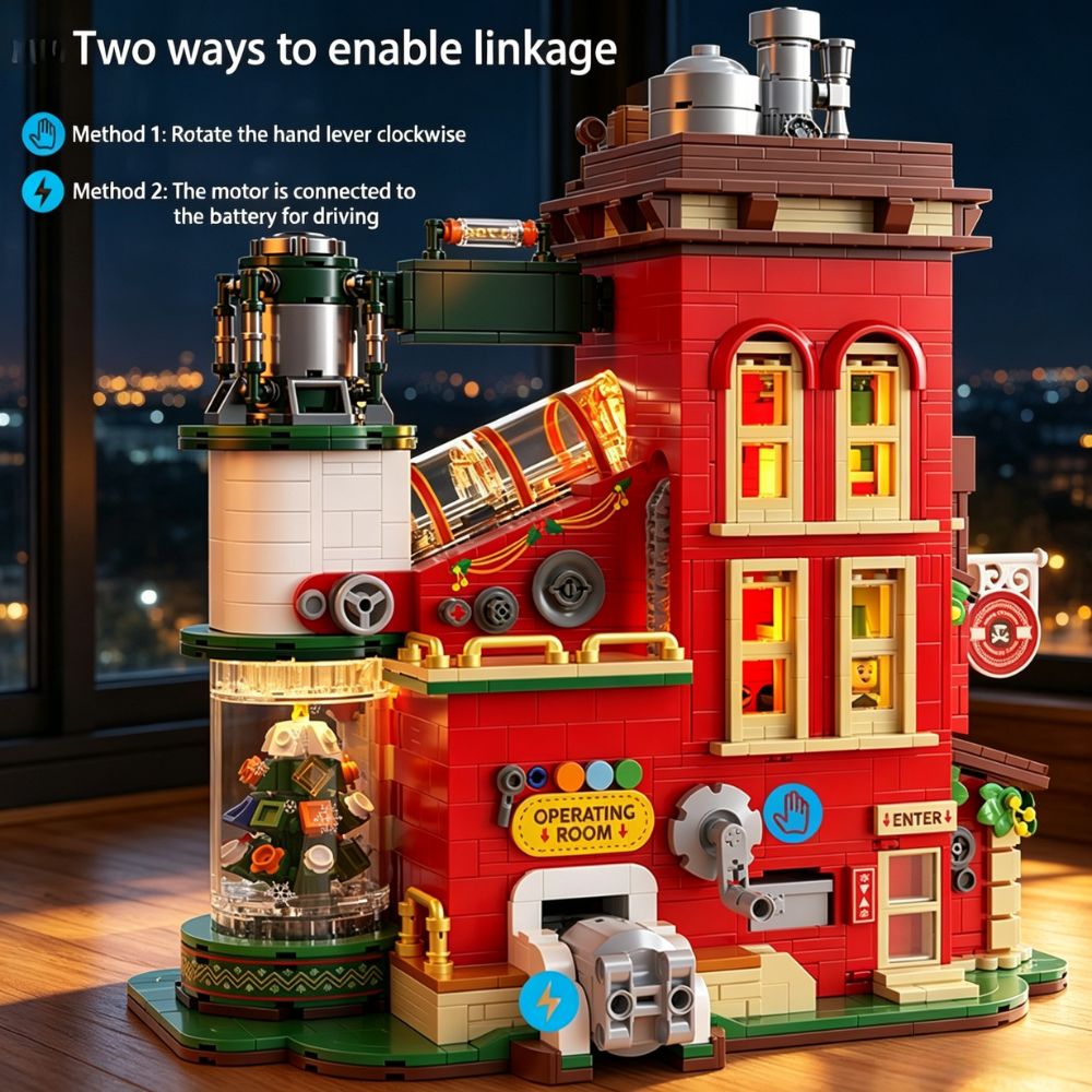 Desk Setup Requirements - KAVOWORLD 2775PCS Christmas Gift Factory Building