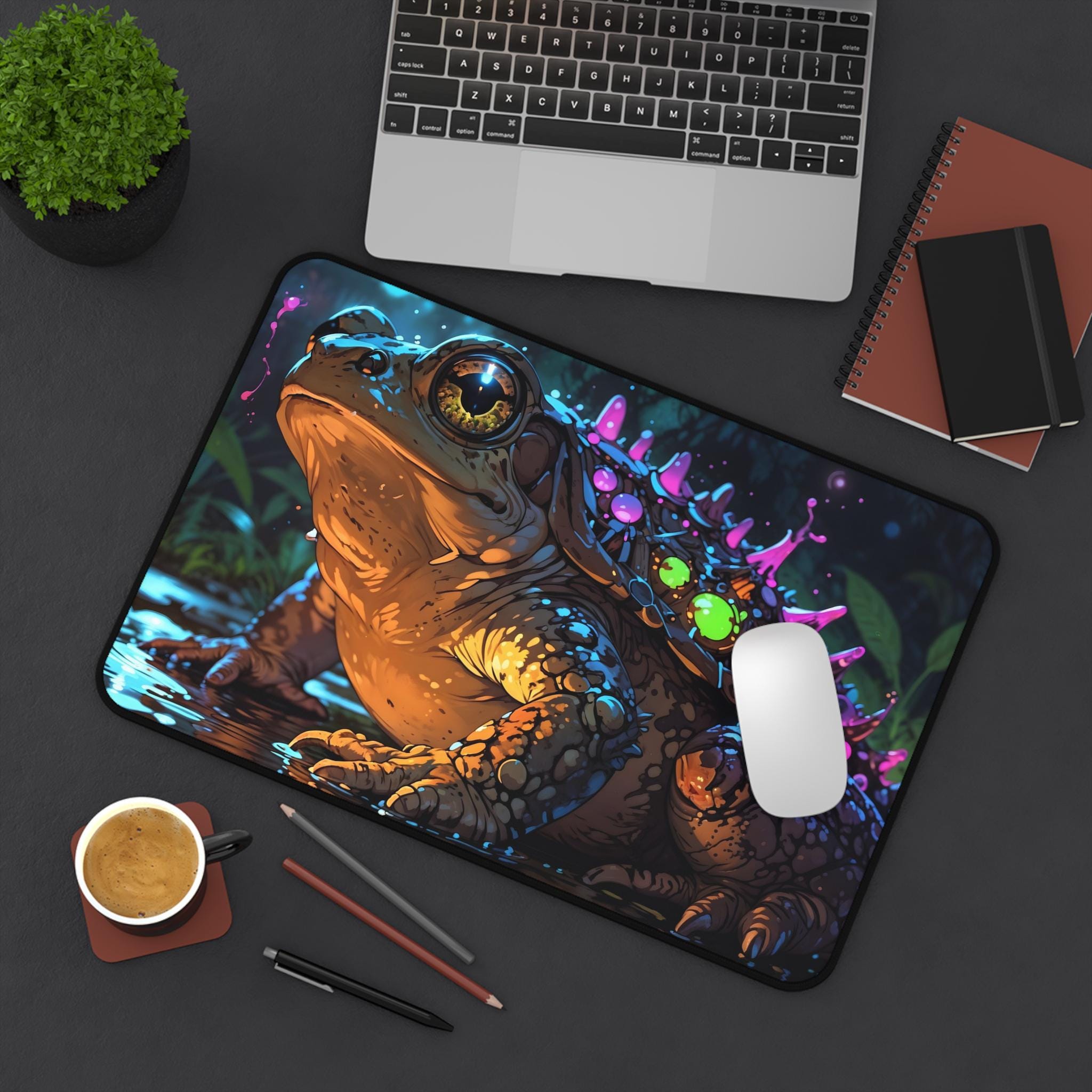 Cute Celestial Frog Desk Mat - - огляд і ціна Desk Setup Workspace