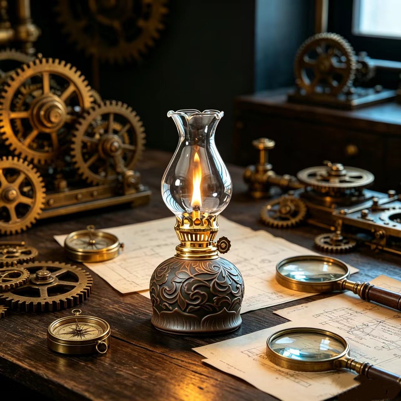 Vintage Adjustable Lamp, Hand  - огляд і ціна Desk Setup Vintage