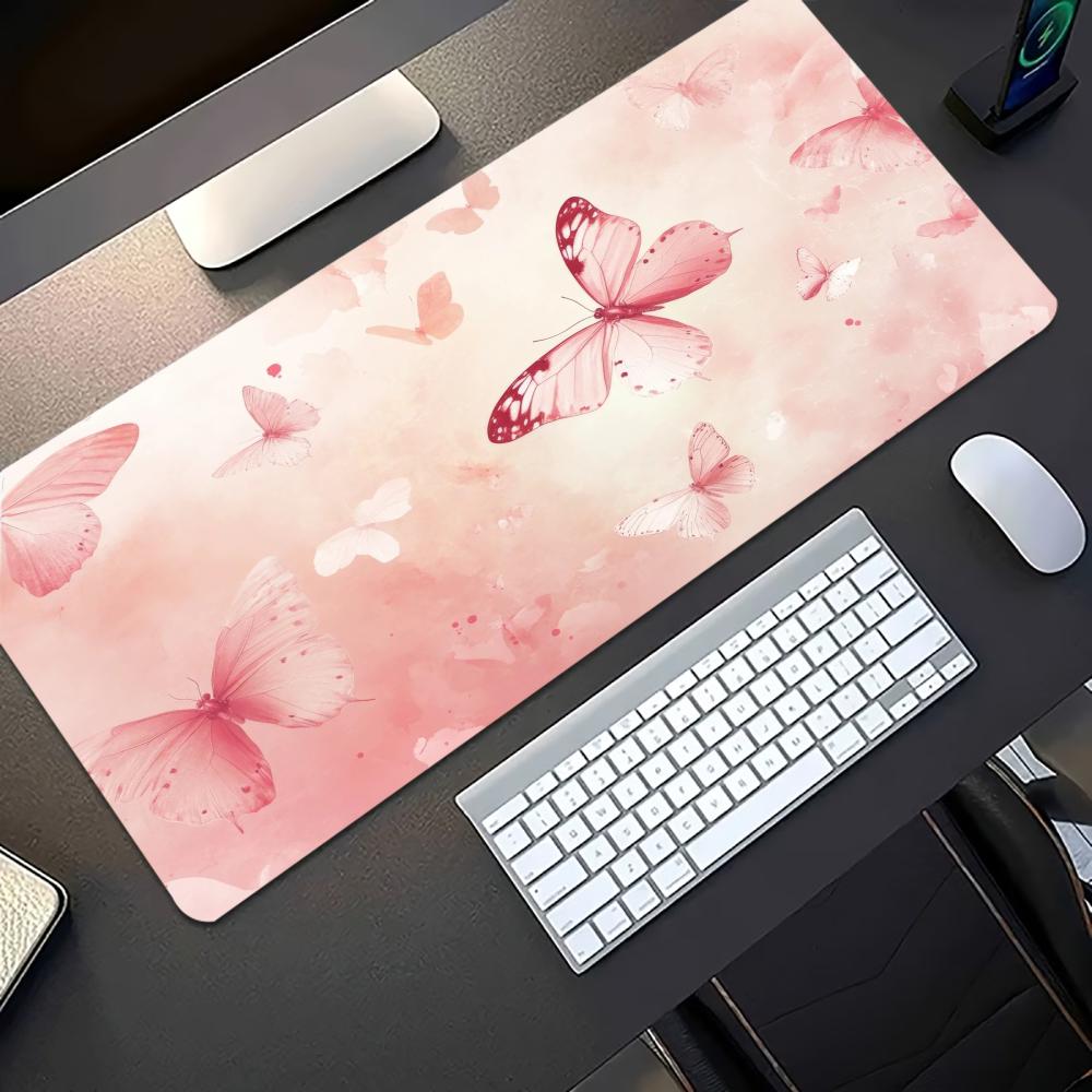 Watercolor Pink Butterfly Larg - огляд і ціна Desk Setup Pc And Laptop