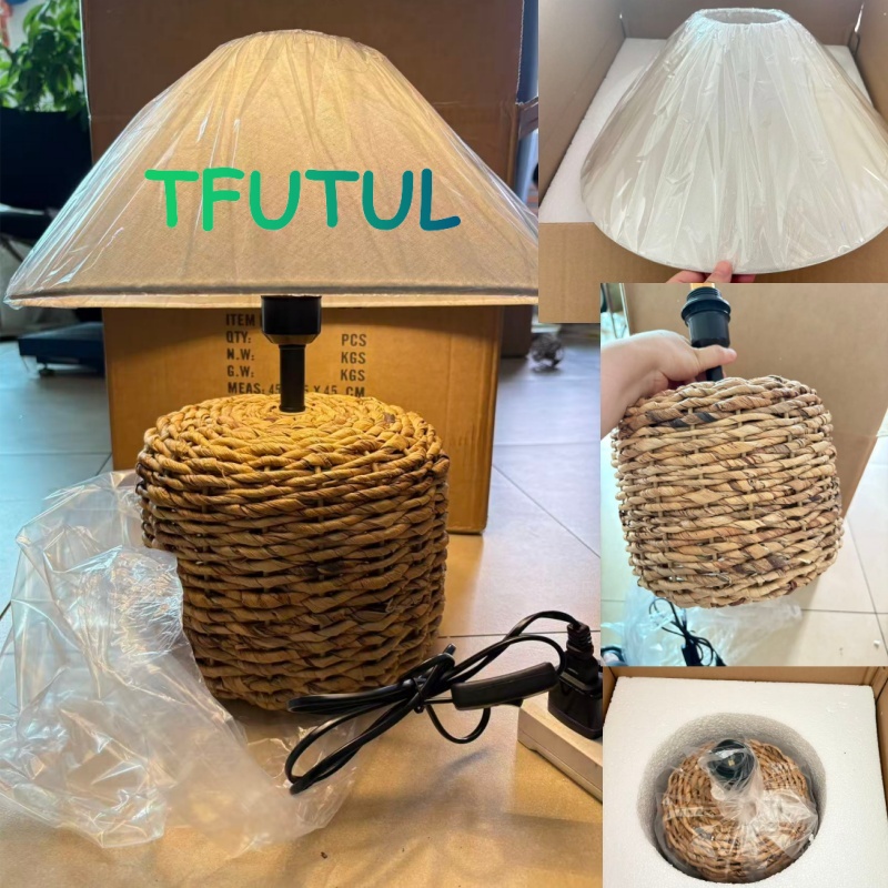 Handmade Woven E27 Table Lamp  - огляд і ціна Desk Setup Vintage