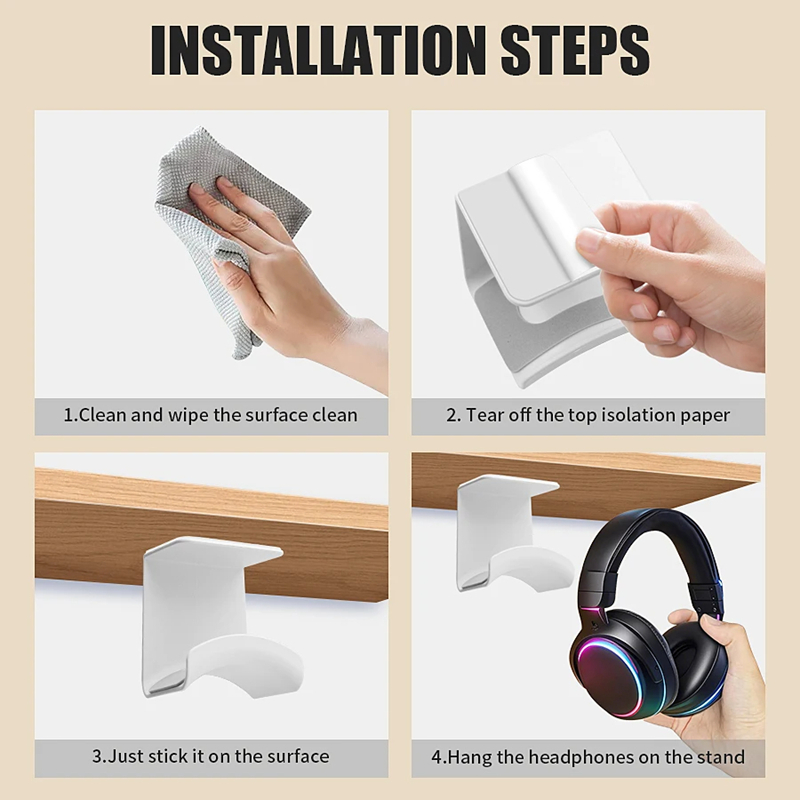 Universal Headphone Stand Adhe - огляд і ціна Desk Setup Gaming