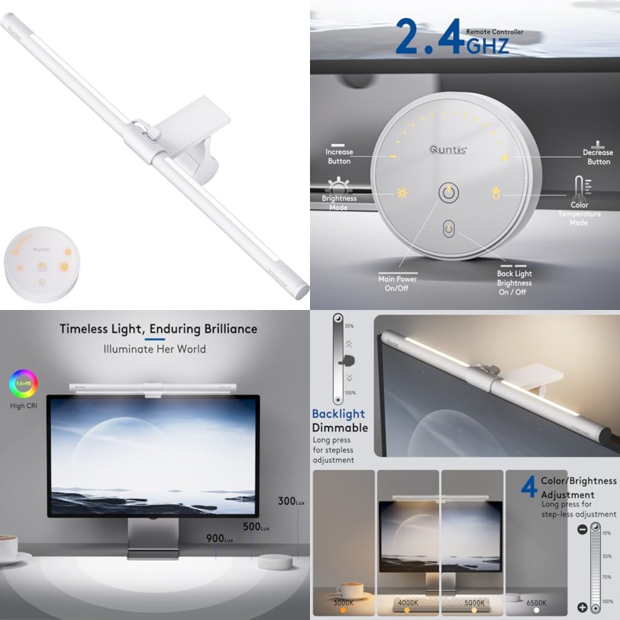 Monitor Light Bar with Remote, - огляд і ціна Setup Desk Monitor