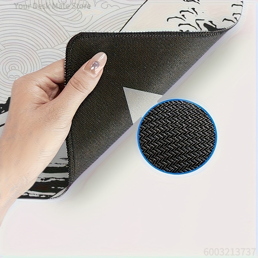 Black White Wave Art XXL Desk  - огляд і ціна Desk Setup Pc And Laptop