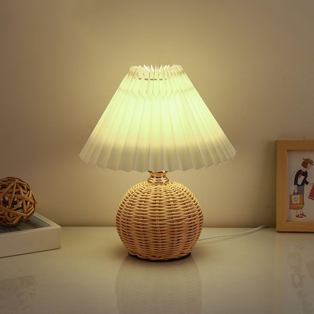 SCKDAY LED Pleated Table Lamp  - огляд і ціна Desk Setup Vintage