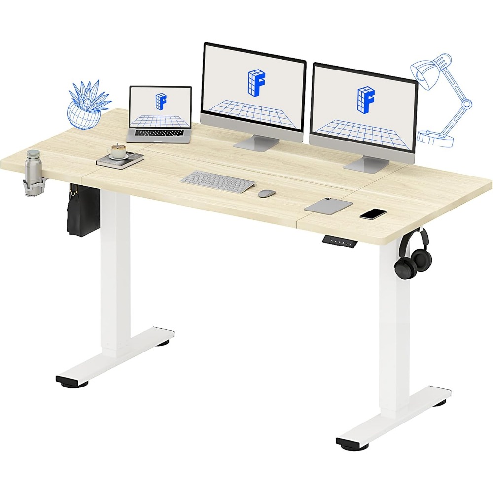FLEXISPOT 63x32 Inch Electric  - огляд і ціна Setup Desk Monitor