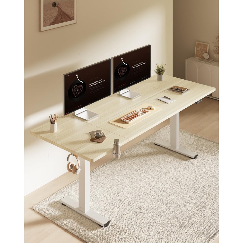 FLEXISPOT 63x32 Inch Electric  - огляд і ціна Setup Desk Monitor