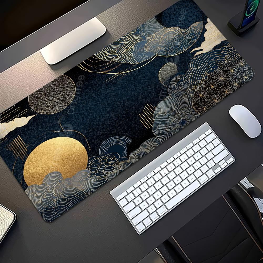 Japanese Golden Wave Moon Koi  - огляд і ціна Desk Setup Pc And Laptop