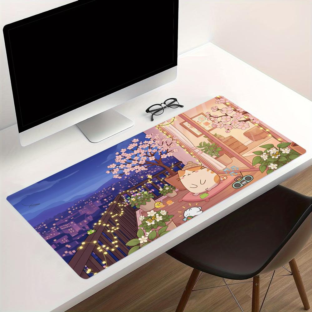 Cozy Anime Street Extended Gam - огляд і ціна Desk Setup Pc And Laptop