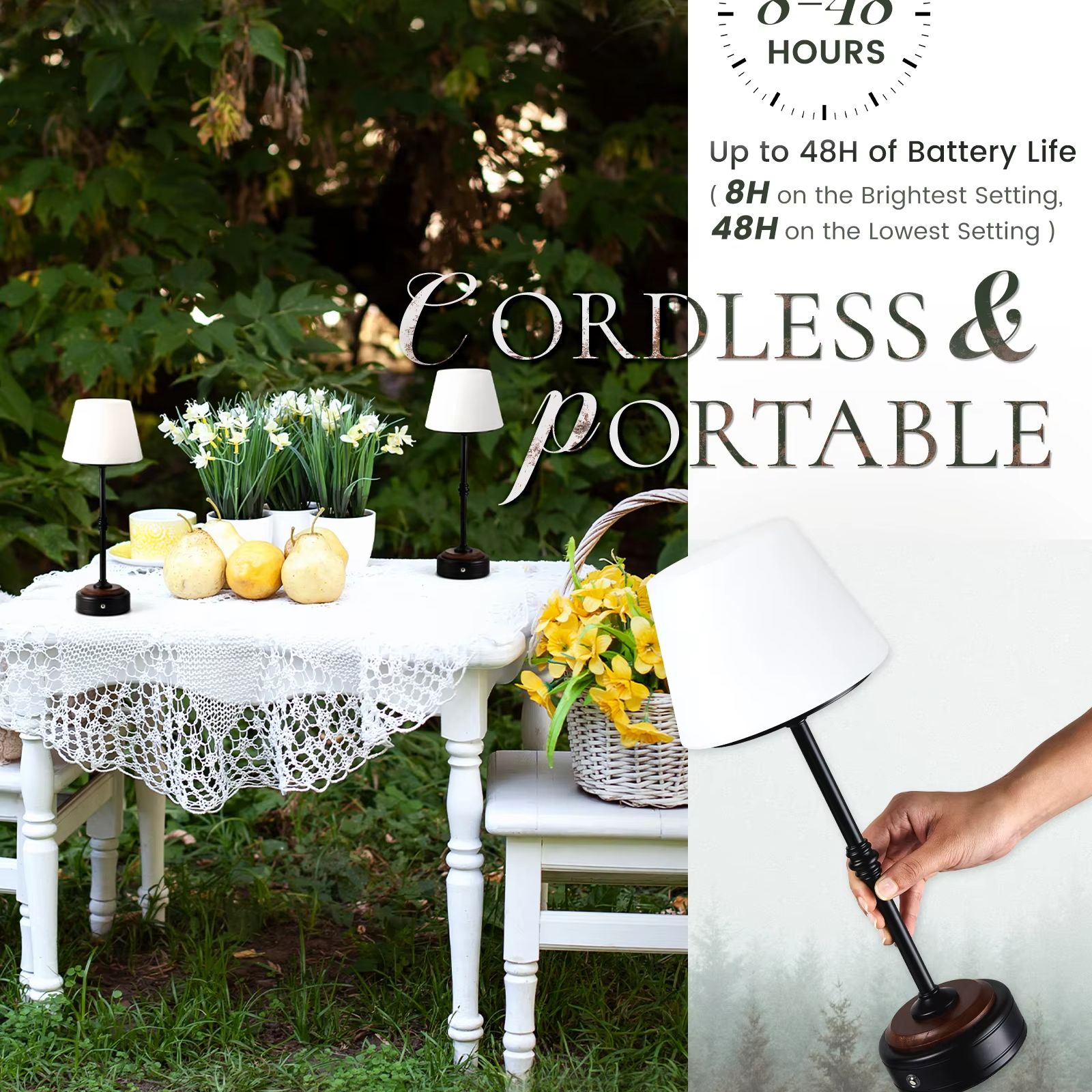 Cordless Table Lamps Set of  5 - огляд і ціна Desk Setup Light