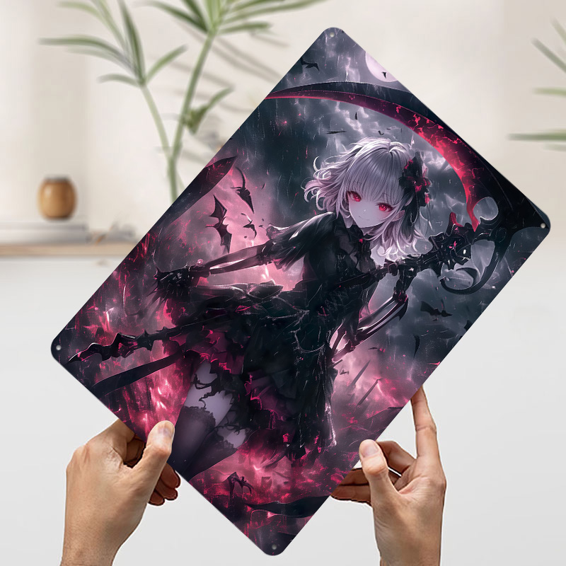 Demon Grim Reaper Girl Poster  - огляд і ціна Desk Setup Vintage