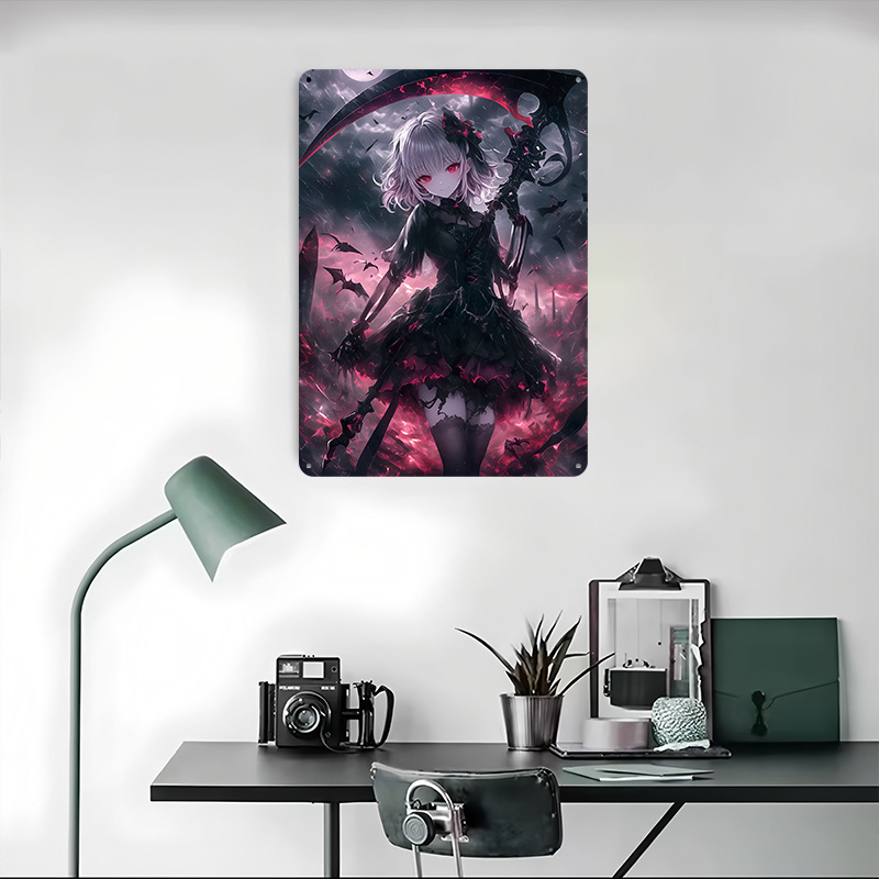Demon Grim Reaper Girl Poster  - огляд і ціна Desk Setup Vintage
