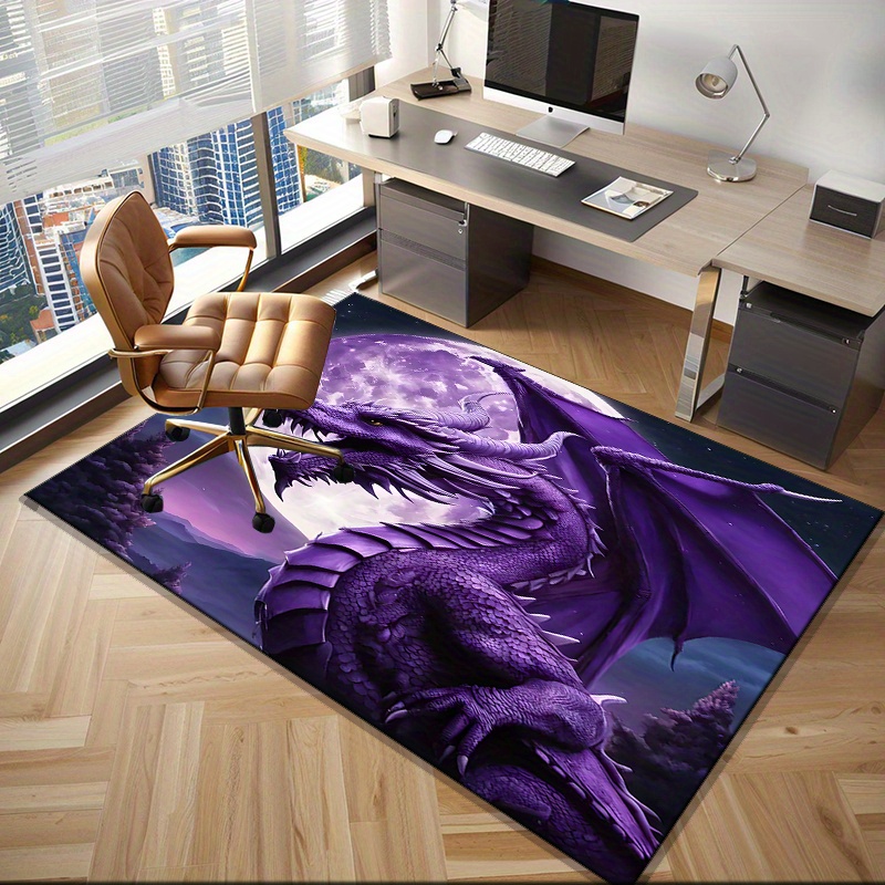 Majestic Purple Dragon Rug for - огляд і ціна Desk Setup Living Room