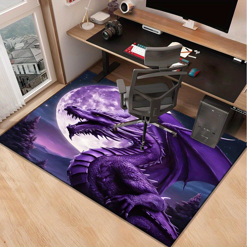Majestic Purple Dragon Rug for - огляд і ціна Desk Setup Living Room