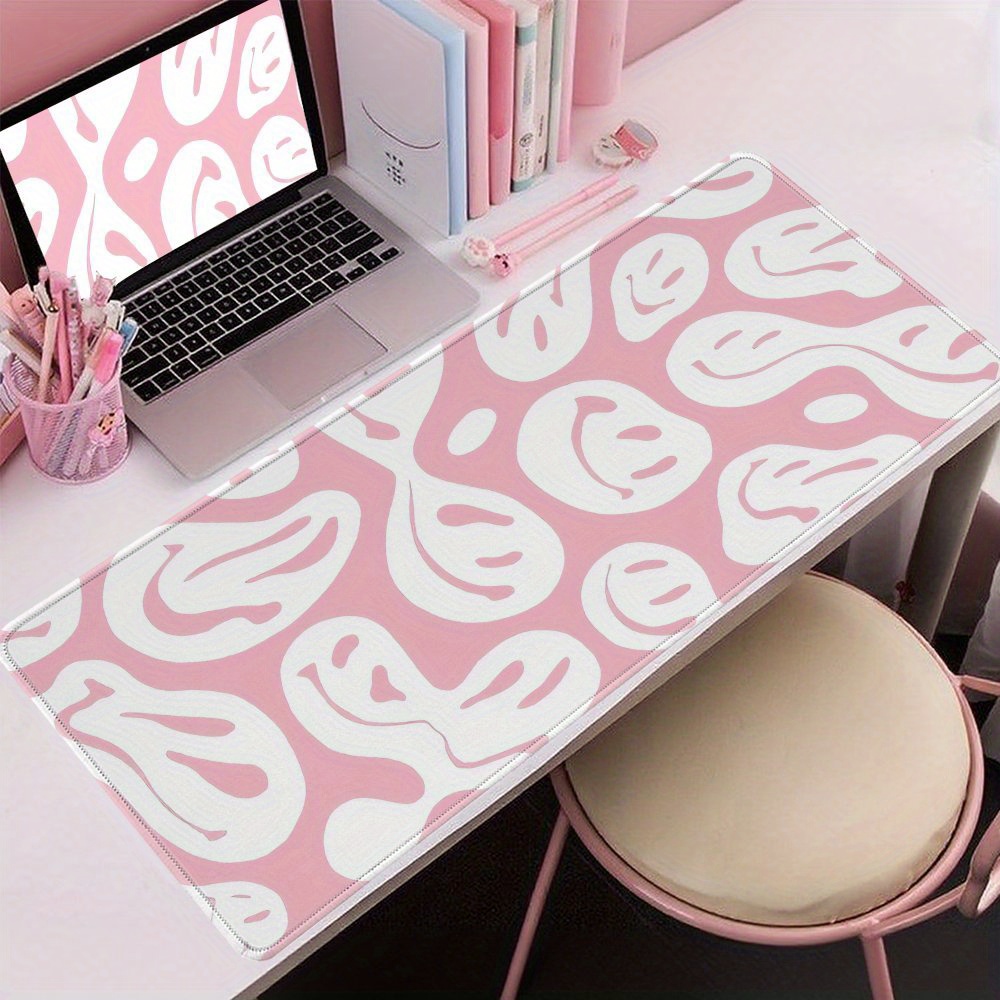 Aesthetic Pink Desk Mat Large  - огляд і ціна Desk Setup Workspace