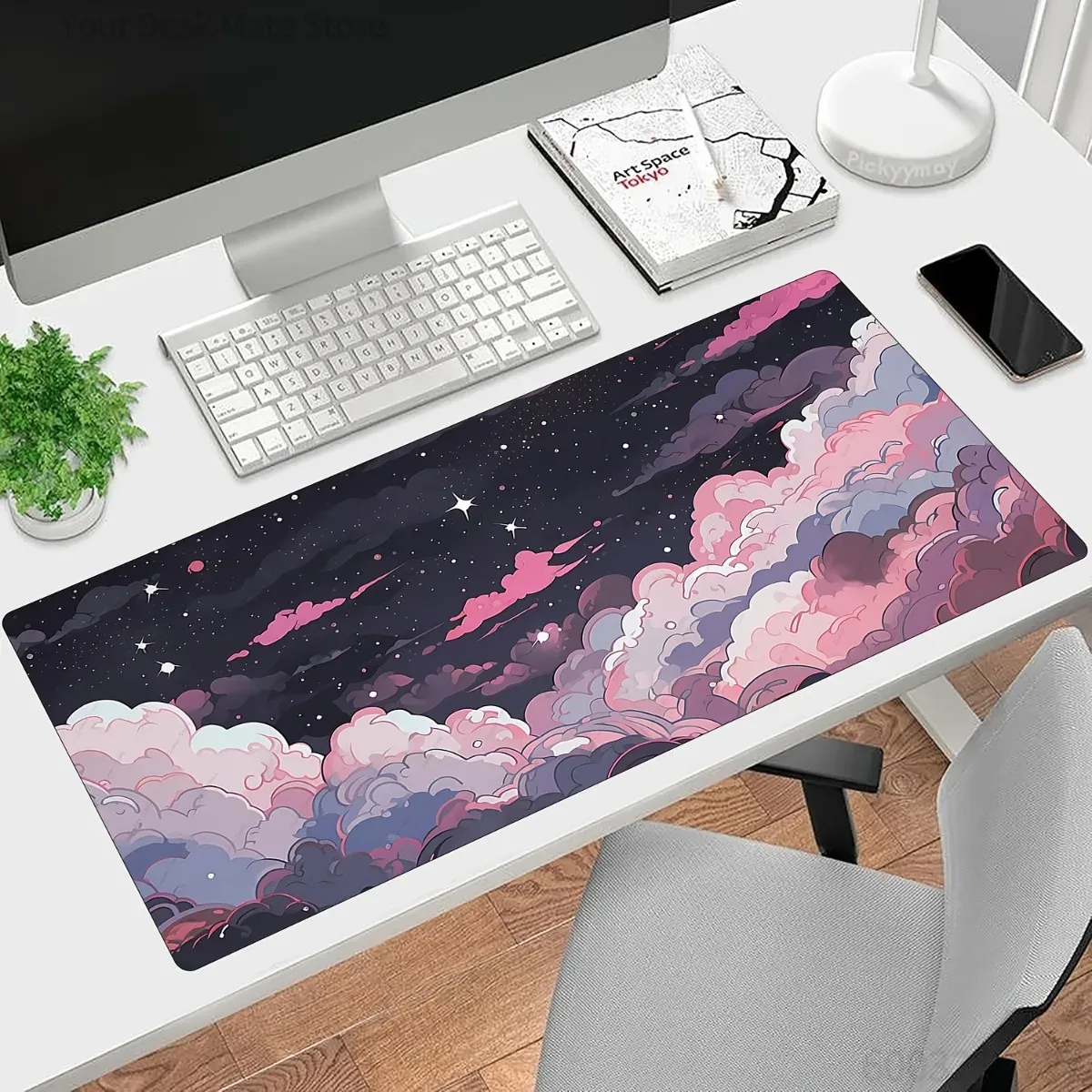 Cute Pink Purple Anime Rubber  - огляд і ціна Desk Setup Pc And Laptop