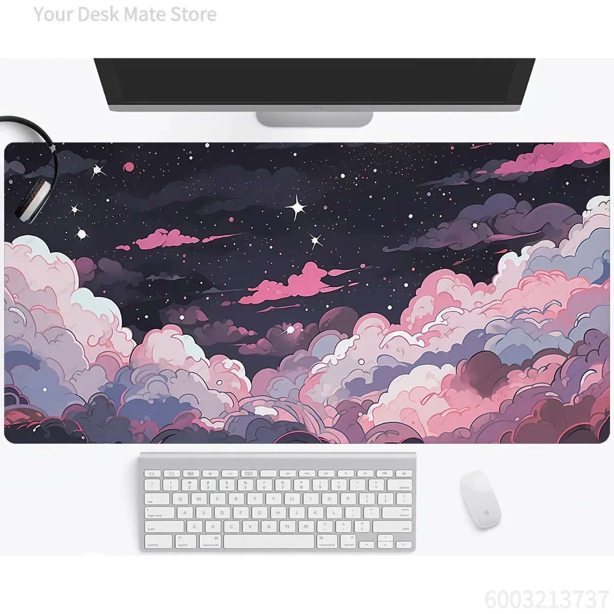 Cute Pink Purple Anime Rubber  - огляд і ціна Desk Setup Pc And Laptop