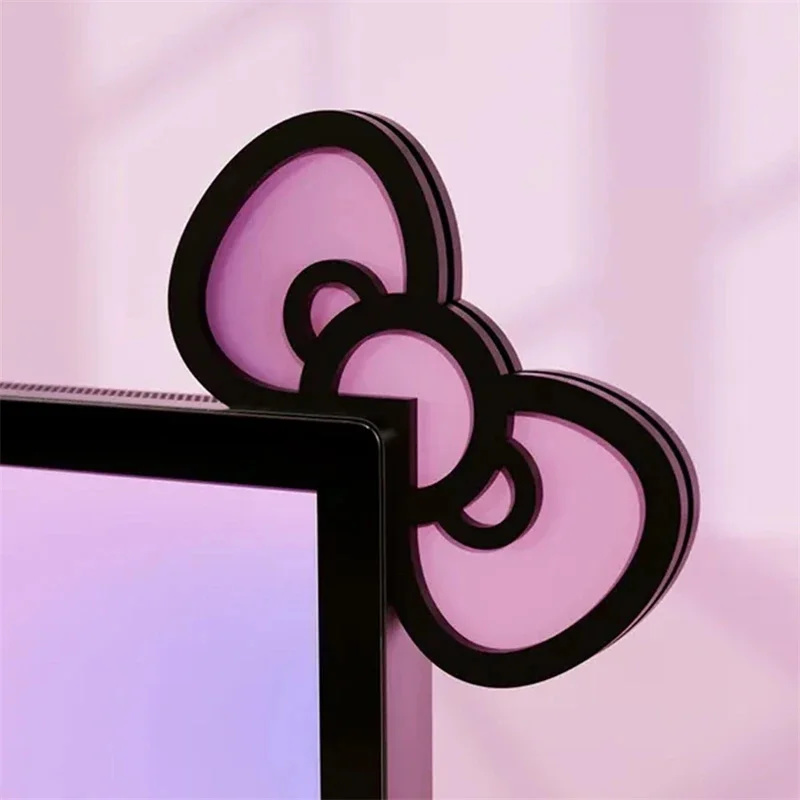 Kawaii Pink Acrylic Bow Monito - огляд і ціна Setup Desk Monitor