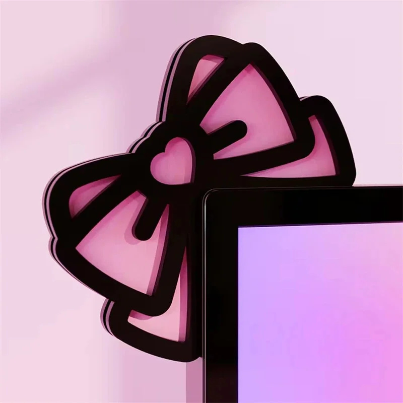 Kawaii Pink Acrylic Bow Monito - огляд і ціна Setup Desk Monitor