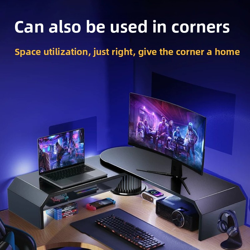 Gaming Dual Monitor Stand Offi - огляд і ціна Desk Setup Living Room