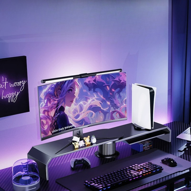 Gaming Dual Monitor Stand Offi - огляд і ціна Desk Setup Living Room