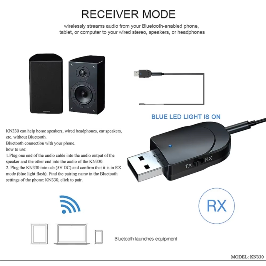 KN330 3 in 1 Bluetooth 5.0 Tra - огляд і ціна Desk Hifi Setup
