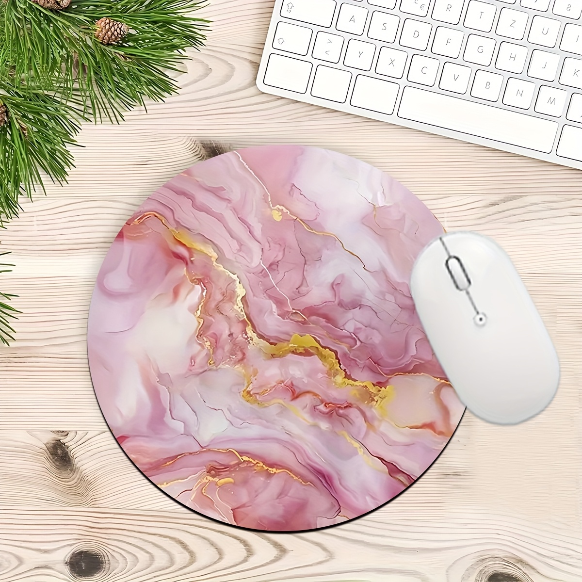 Pink Marble Mouse Pad PC Lapto - огляд і ціна Desk Setup Pc And Laptop