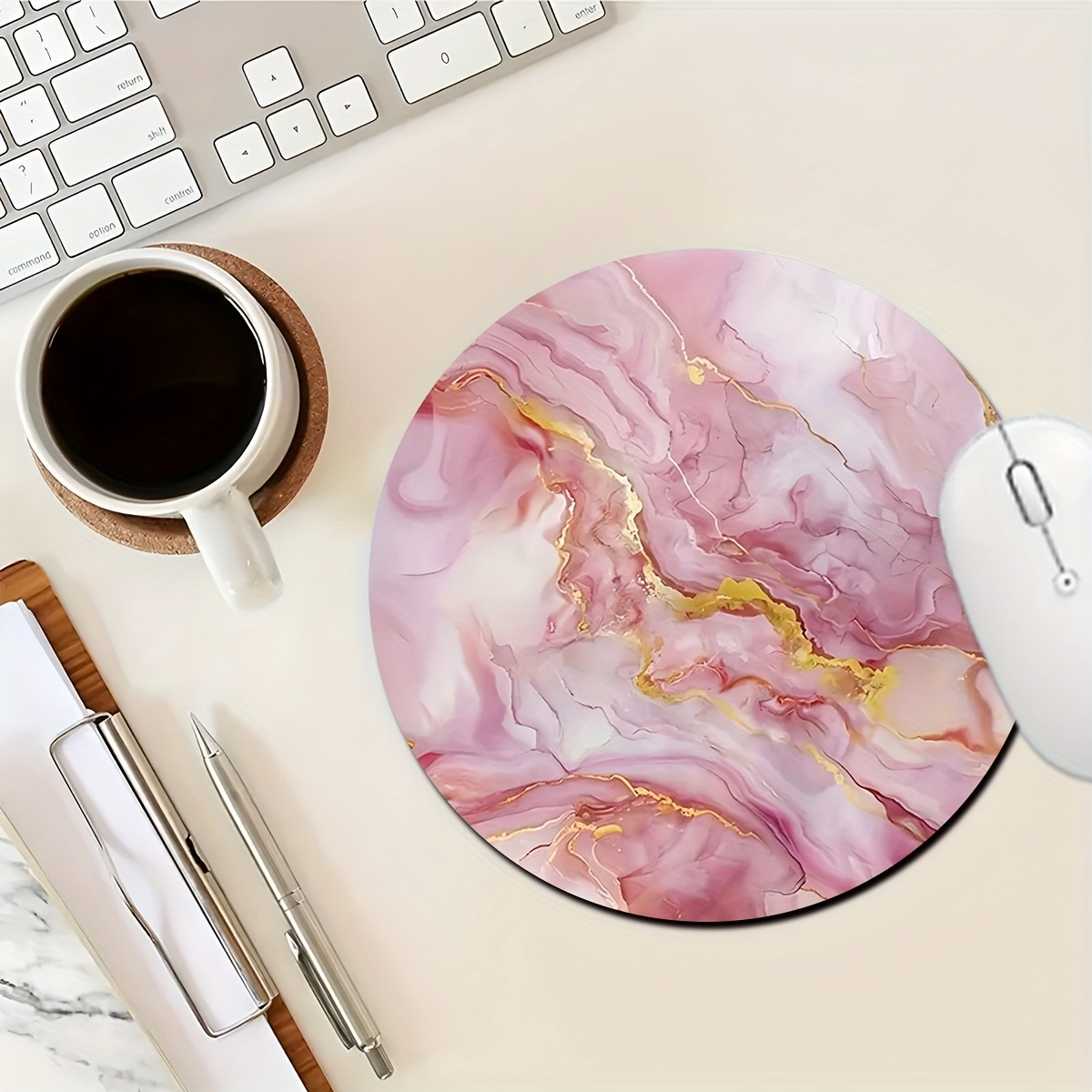 Pink Marble Mouse Pad PC Lapto - огляд і ціна Desk Setup Pc And Laptop