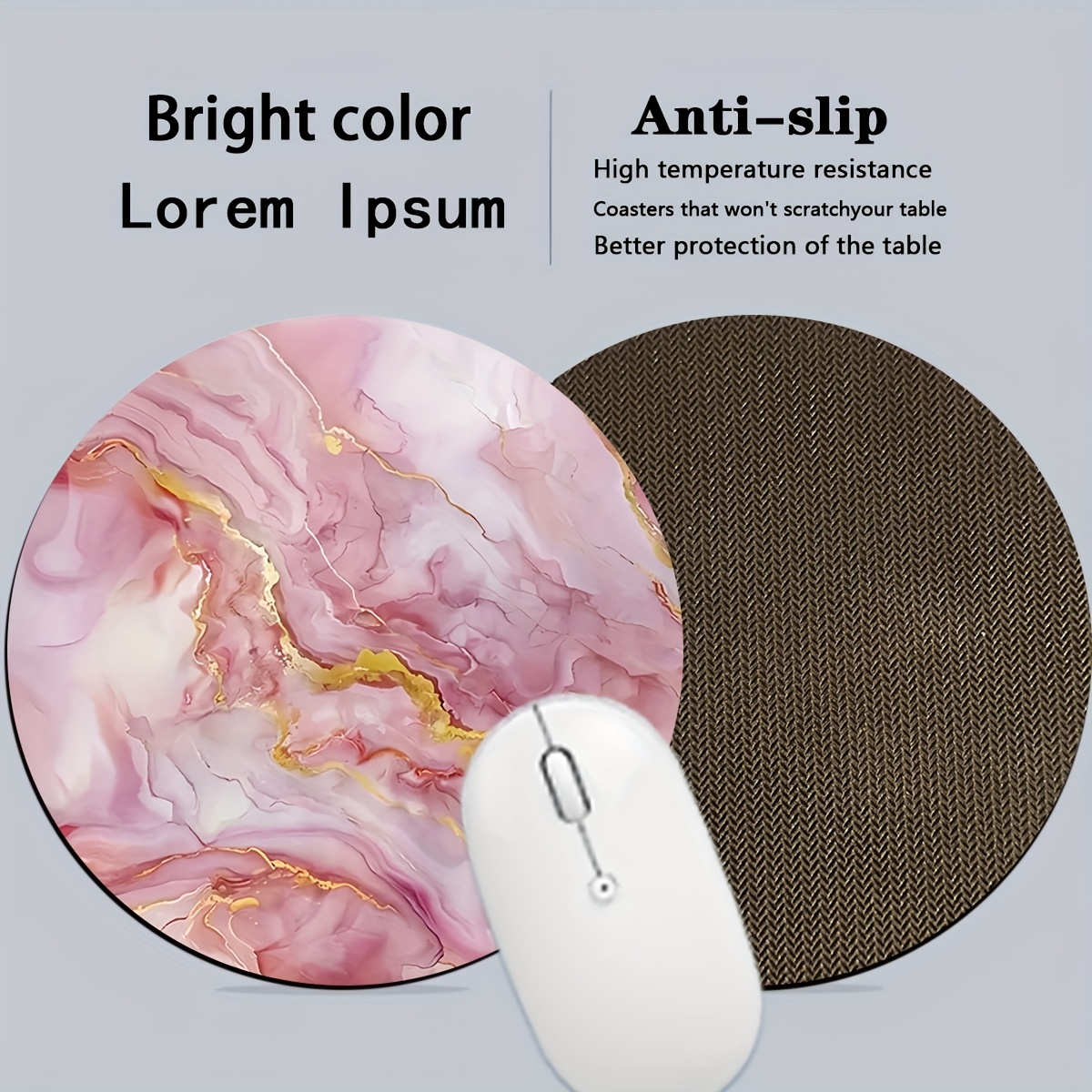 Pink Marble Mouse Pad PC Lapto - огляд і ціна Desk Setup Pc And Laptop