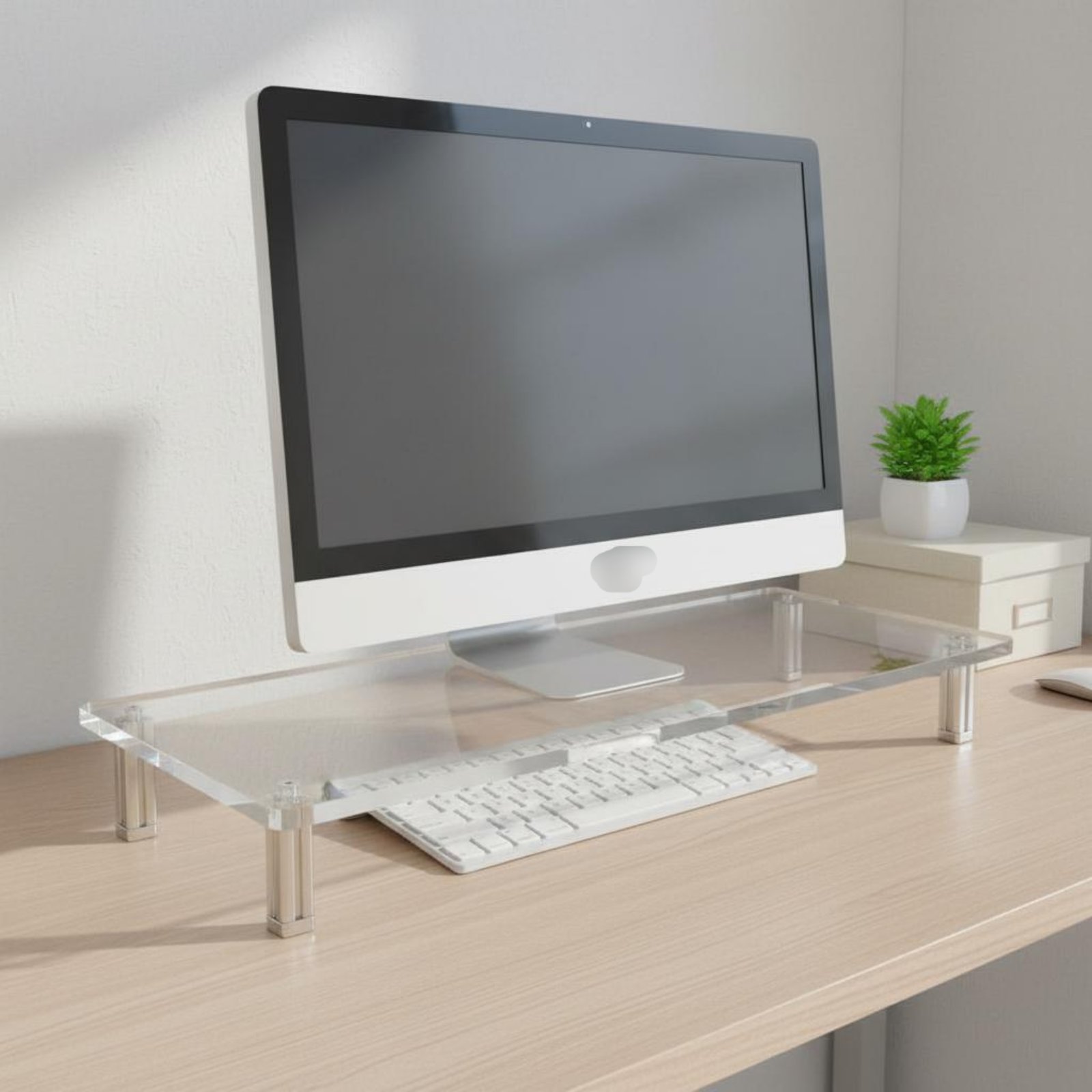 Acrylic Monitor Stand Easy to  - огляд і ціна Setup Desk Monitor