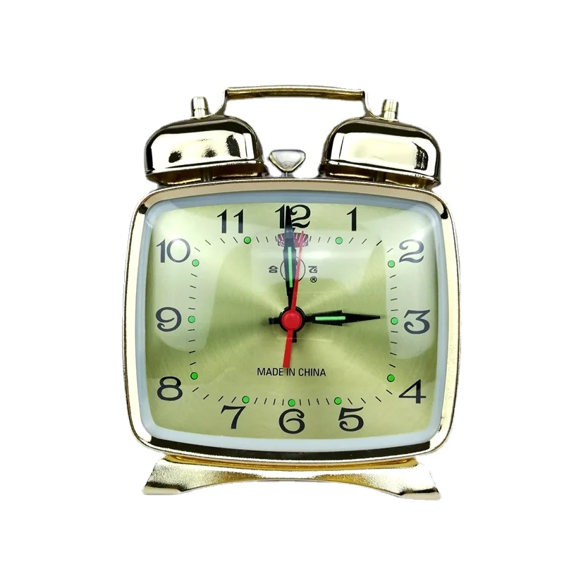 Metal Mechanical Alarm Clock C - огляд і ціна Desk Setup Vintage