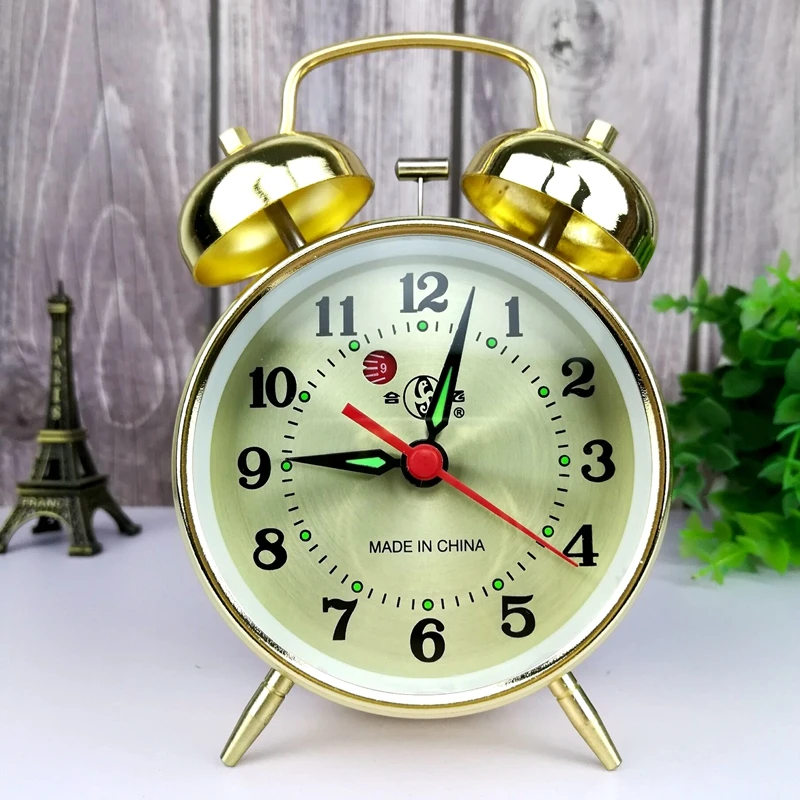 Metal Mechanical Alarm Clock C - огляд і ціна Desk Setup Vintage
