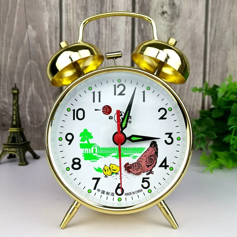 Metal Mechanical Alarm Clock C - огляд і ціна Desk Setup Vintage