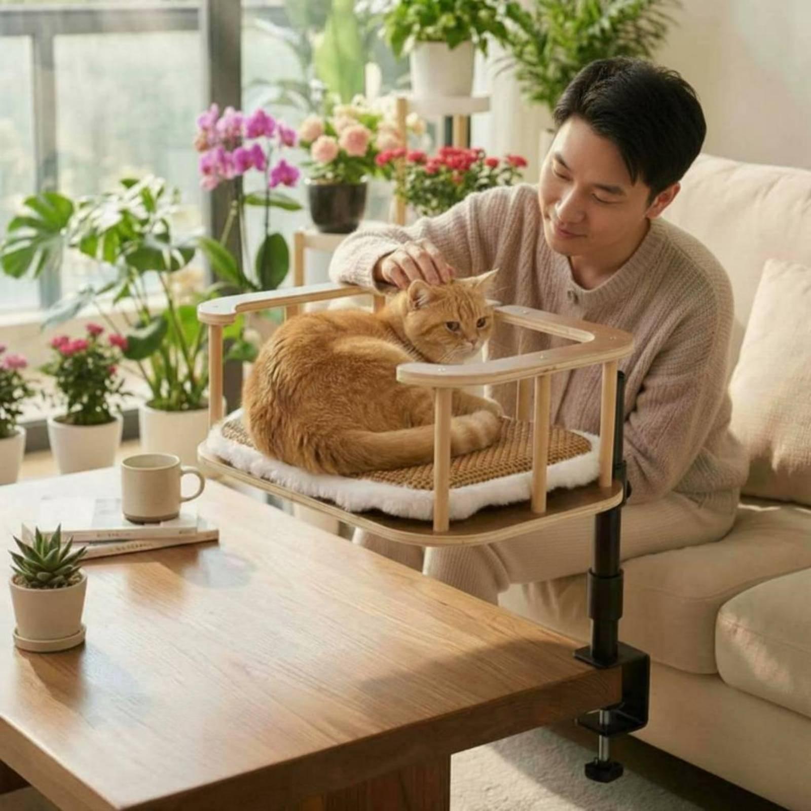 Feline Desk Bed Clamp No-Tools - огляд і ціна Desk Setup Requirements