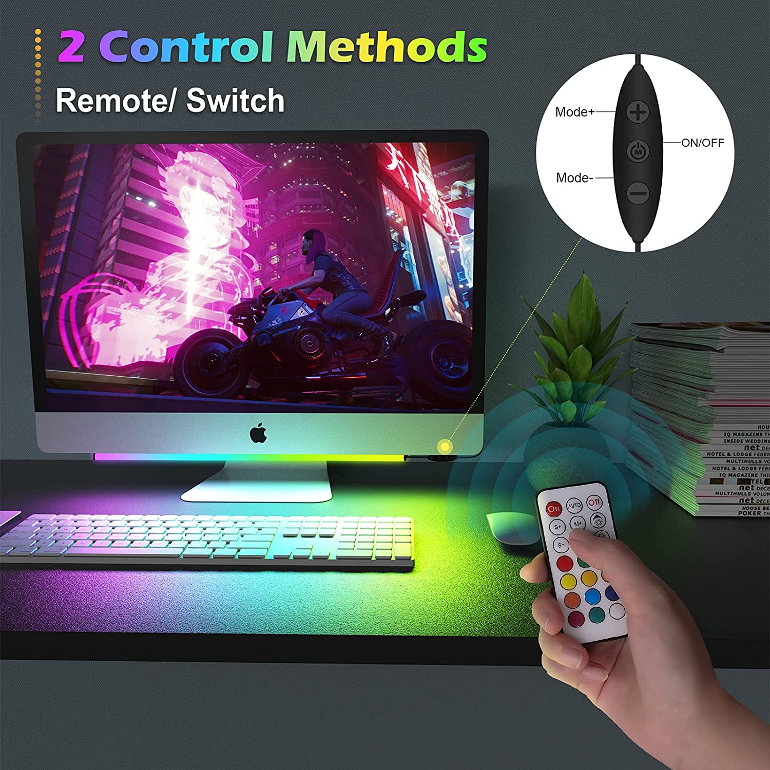 Under Monitor Light Bar RGB Dr - огляд і ціна Setup Desk Monitor