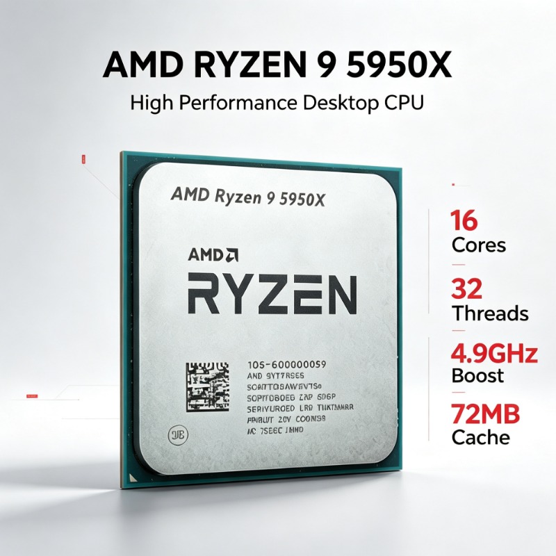AM4 Processor AMD Ryzen 9 5950 - огляд і ціна Amd Cpu Ryzen 9